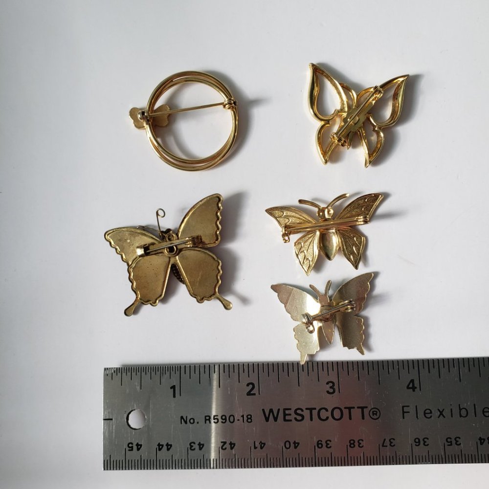 5 Assorted Butterfly Pins - Picture 6 of 9
